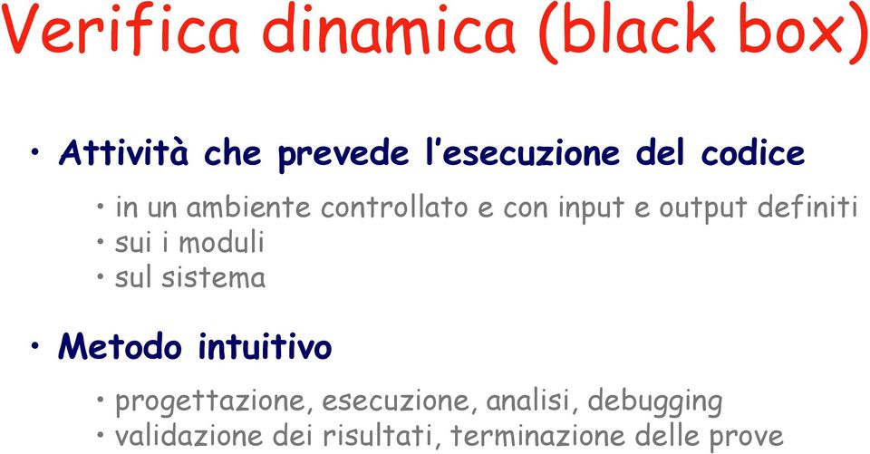 i moduli sul sistema Metodo intuitivo progettazione, esecuzione,