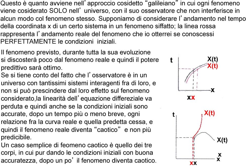 PERFETTAMENTE le condizioni iniziali. Il fenomeno previsto, durante tutta la sua evoluzione si discosterà poco dal fenomeno reale e quindi il potere predittivo sarà ottimo.