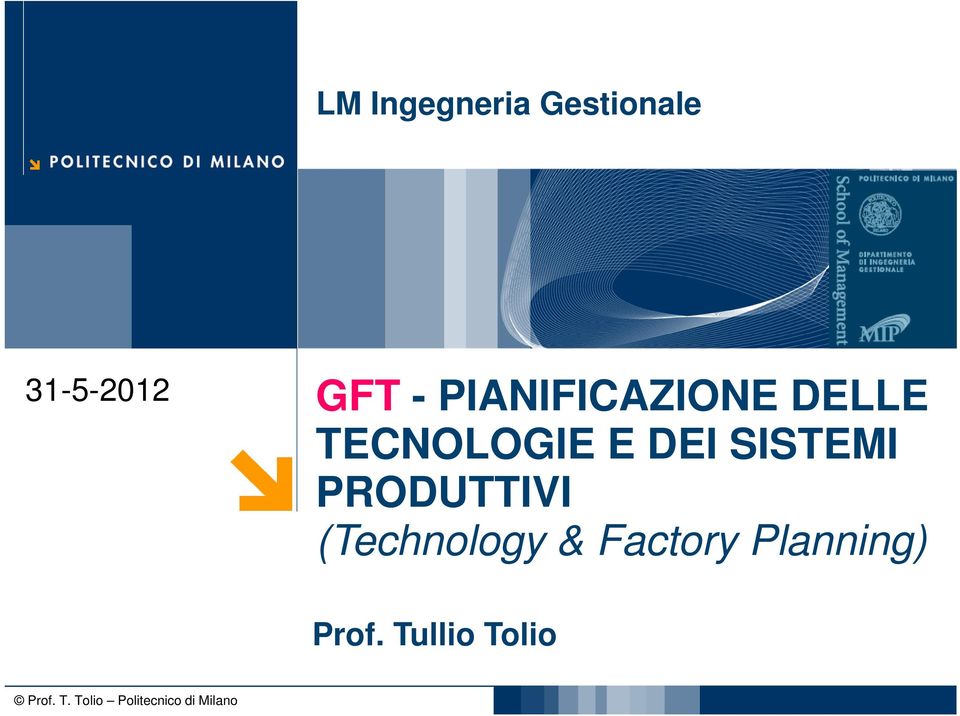 PRODUTTIVI (Technology & Factory Planning)