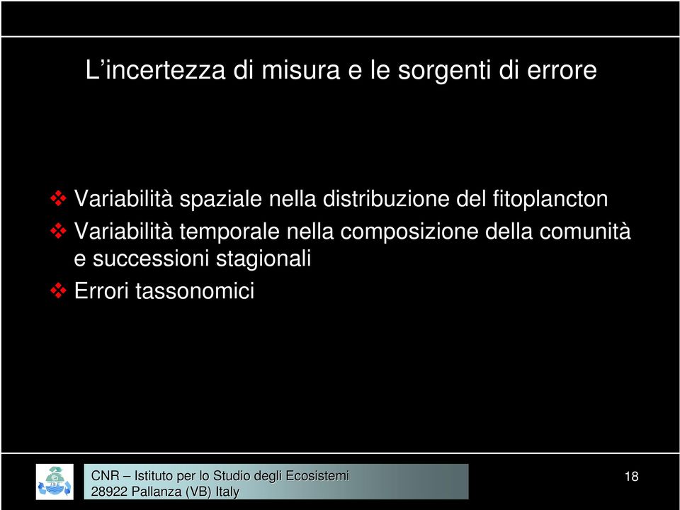 fitoplancton Variabilità temporale nella