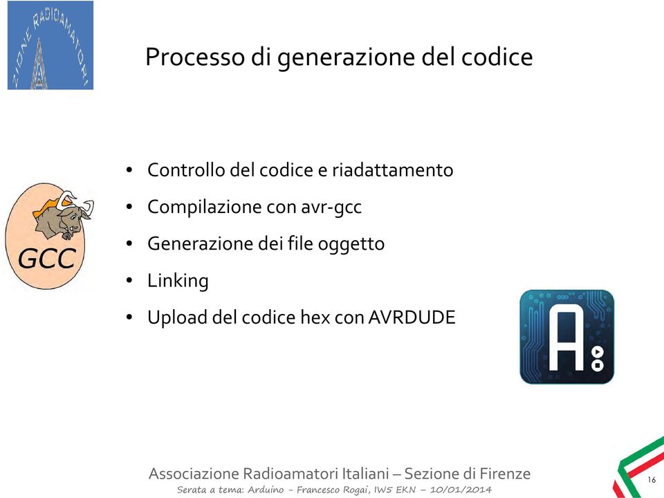 Compilazione con avr-gcc Generazione dei