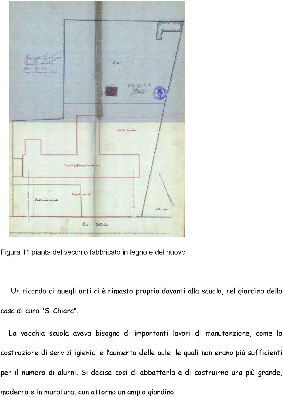 La vecchia scuola aveva bisogno di importanti lavori di manutenzione, come la costruzione di servizi igienici e l