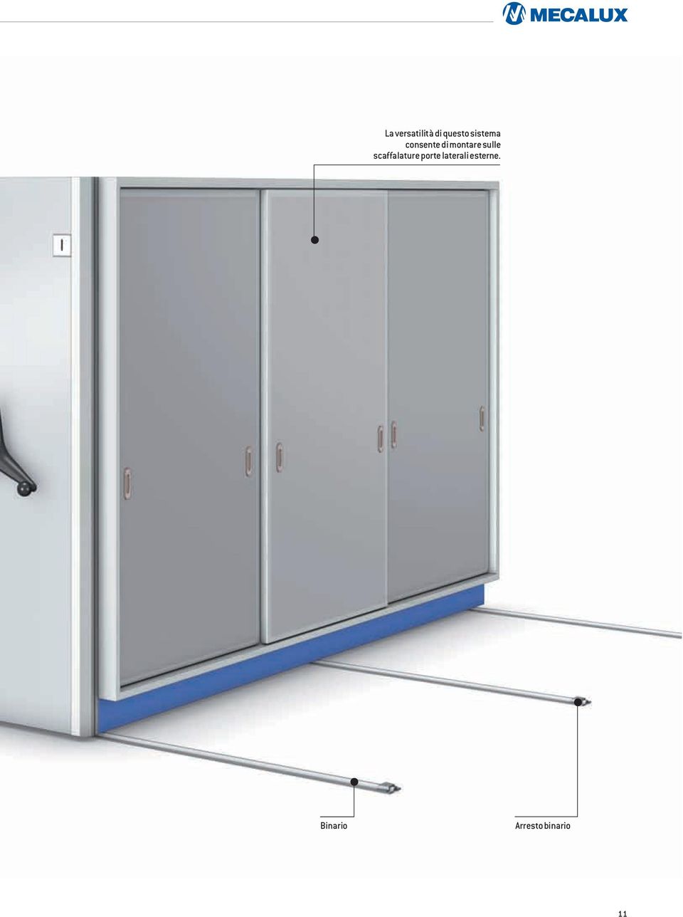 sulle scaffalature porte