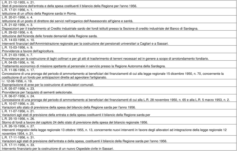 Disposizioni per il trasferimento al Credito industriale sardo dei fondi istituiti presso la Sezione di credito industriale del Banco di Sardegna. L.R. 29-02-1956, n. 6.
