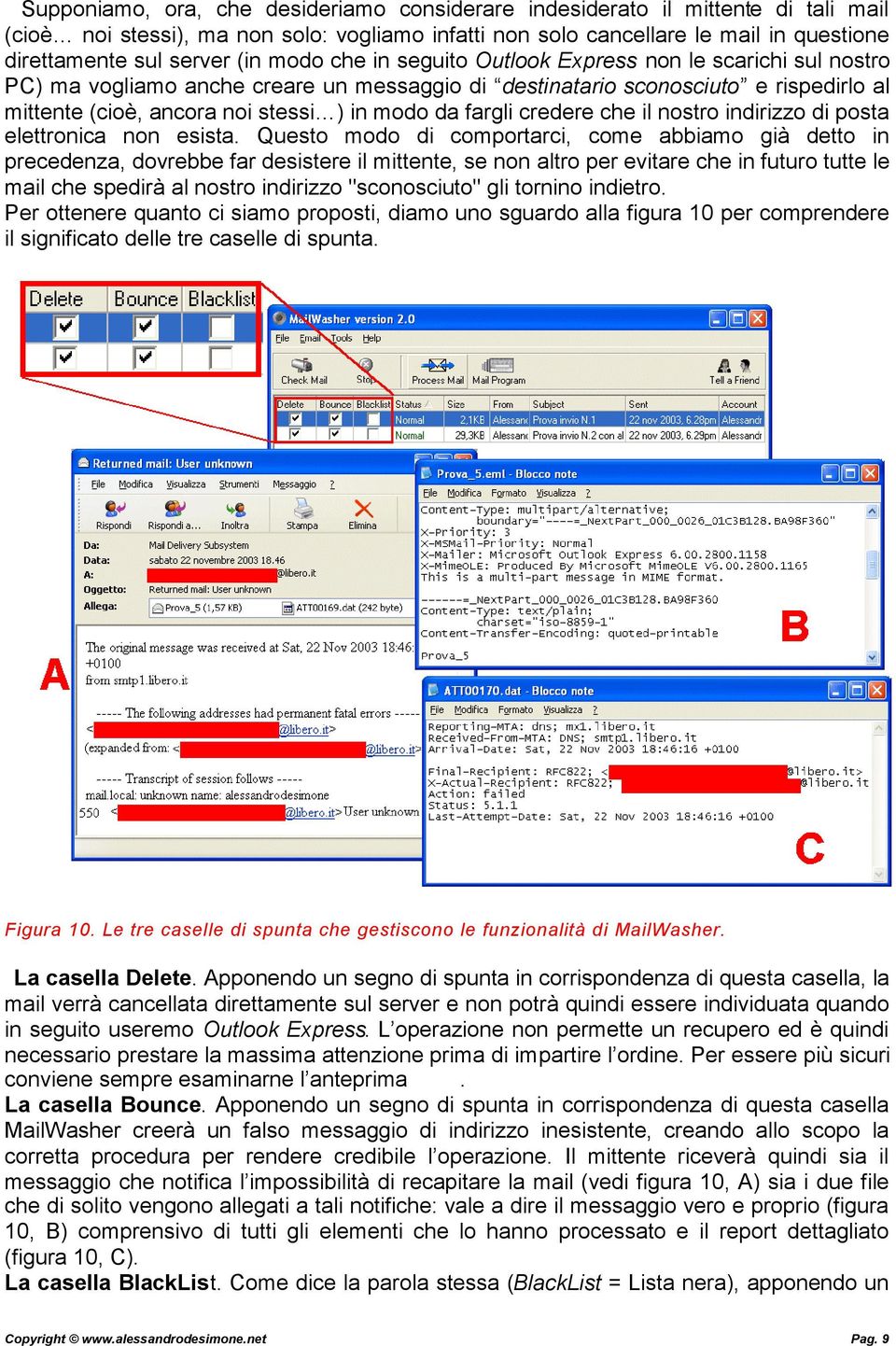 fargli credere che il nostro indirizzo di posta elettronica non esista.