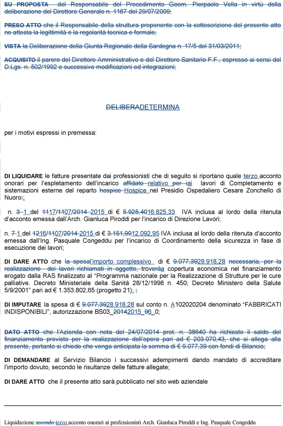 Deliberazione della Giunta Regionale della Sardegna n.