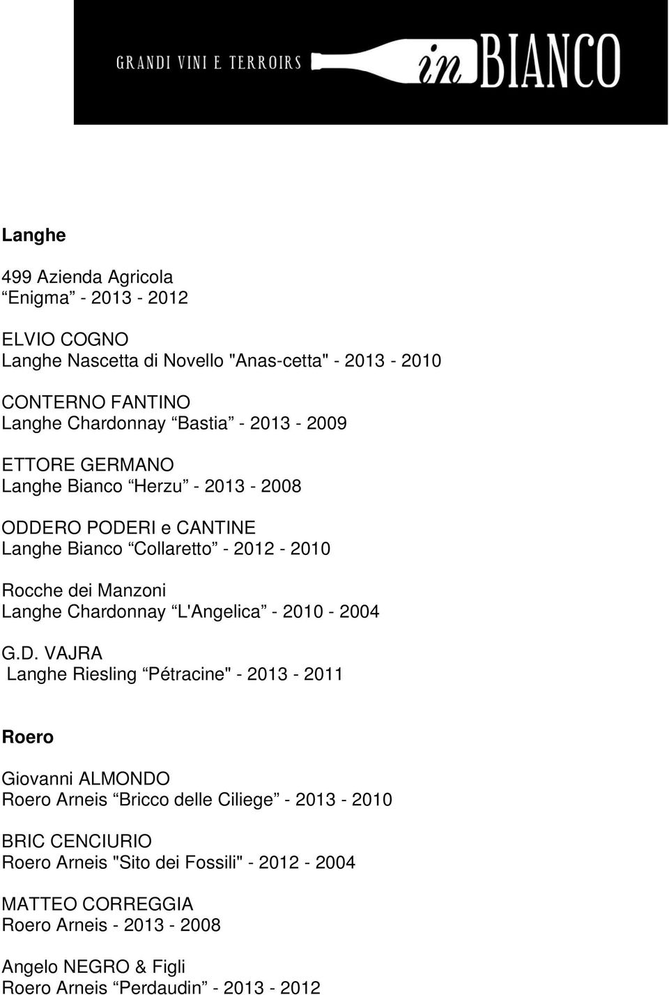 Langhe Chardonnay L'Angelica - 2010-2004 G.D.