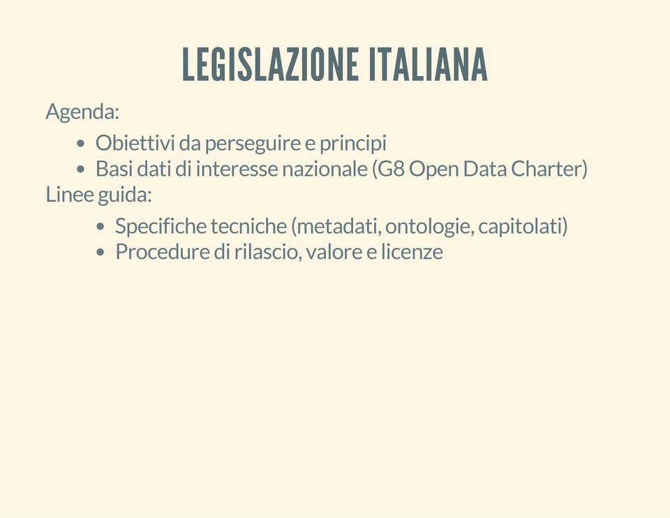 Charter) Linee guida: Specifiche tecniche (metadati,