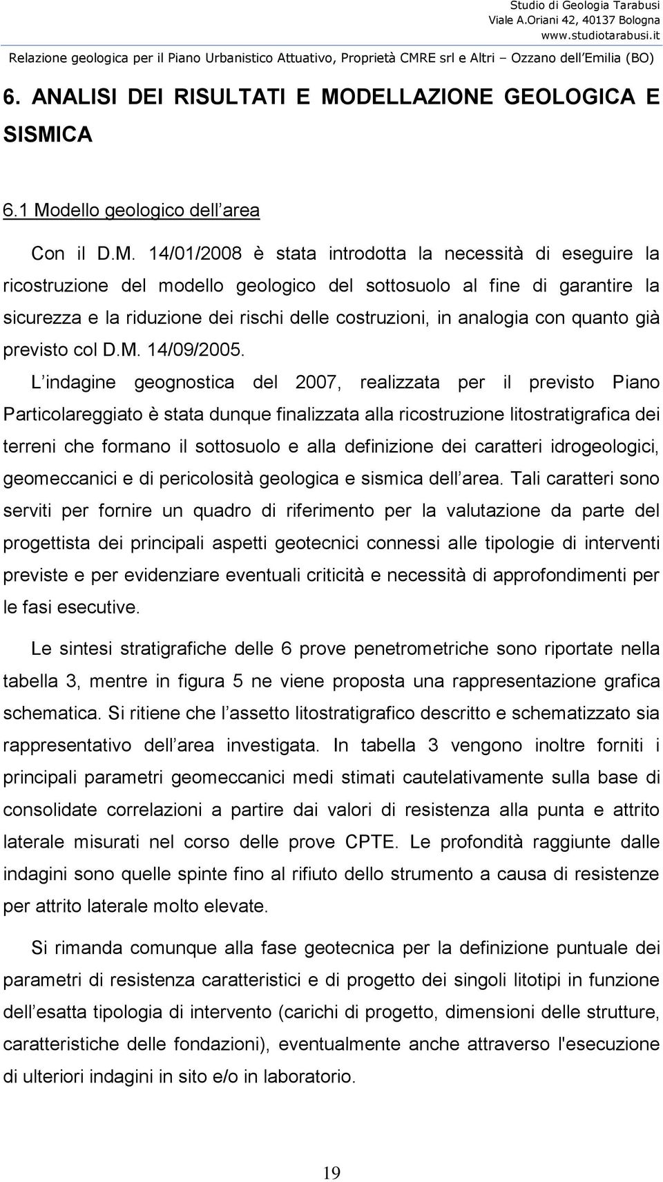 DELLAZIONE GEOLOGICA E SISMI