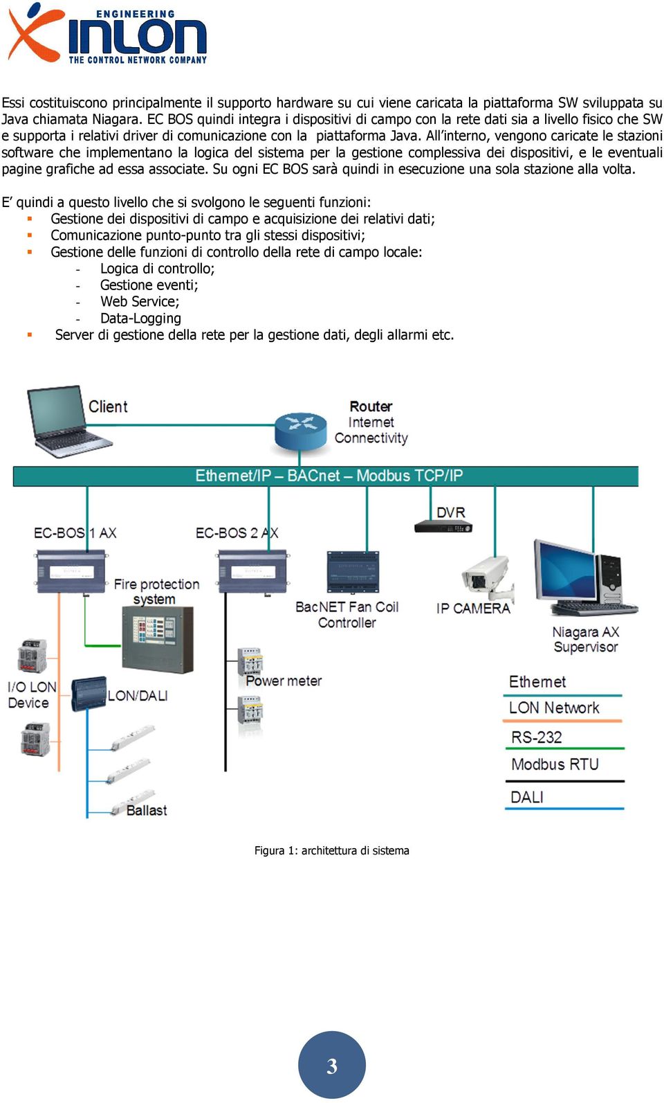 All interno, vengono caricate le stazioni software che implementano la logica del sistema per la gestione complessiva dei dispositivi, e le eventuali pagine grafiche ad essa associate.