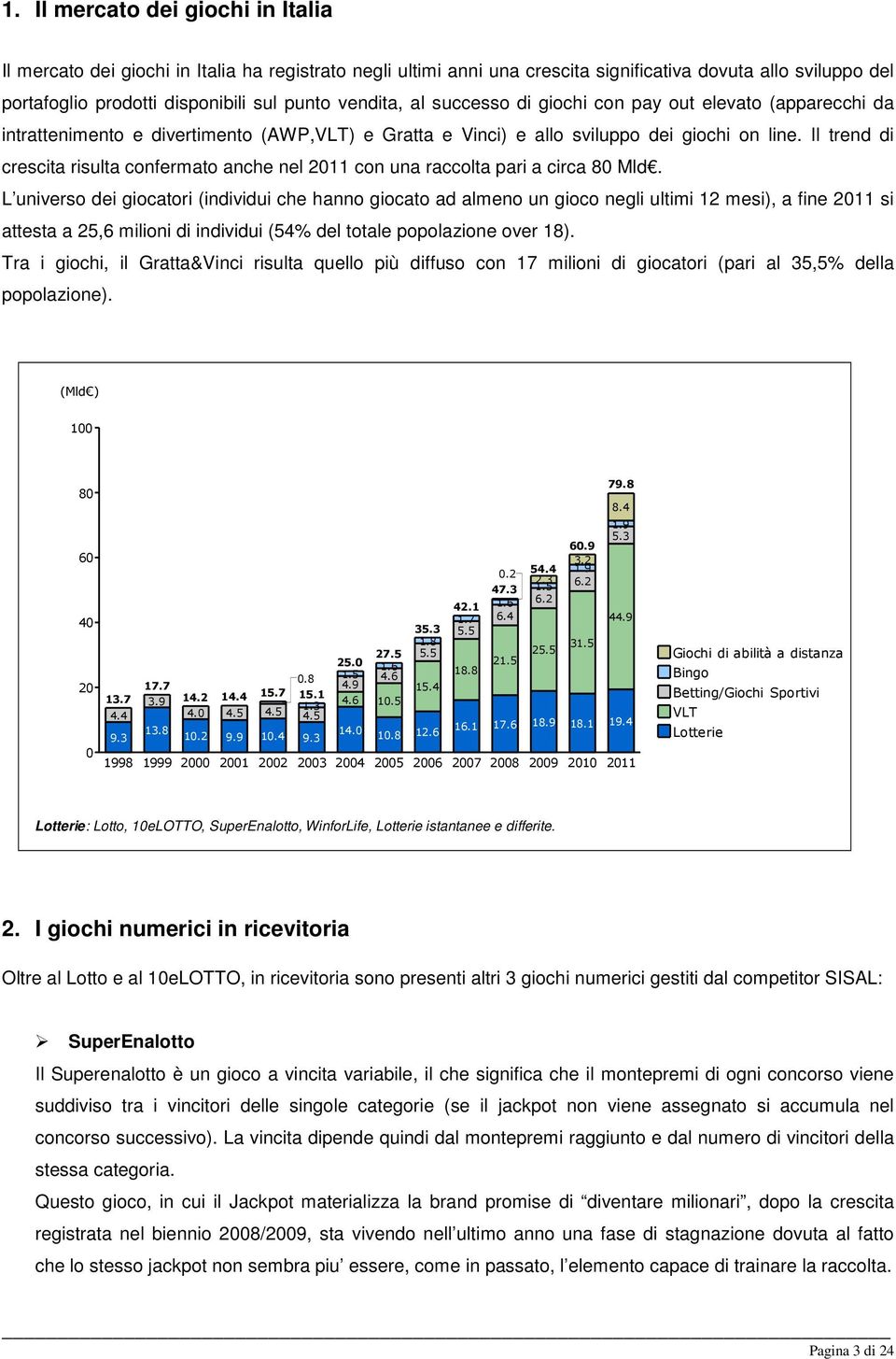 Il trend di crescita risulta confermato anche nel 2011 con una raccolta pari a circa 80 Mld.