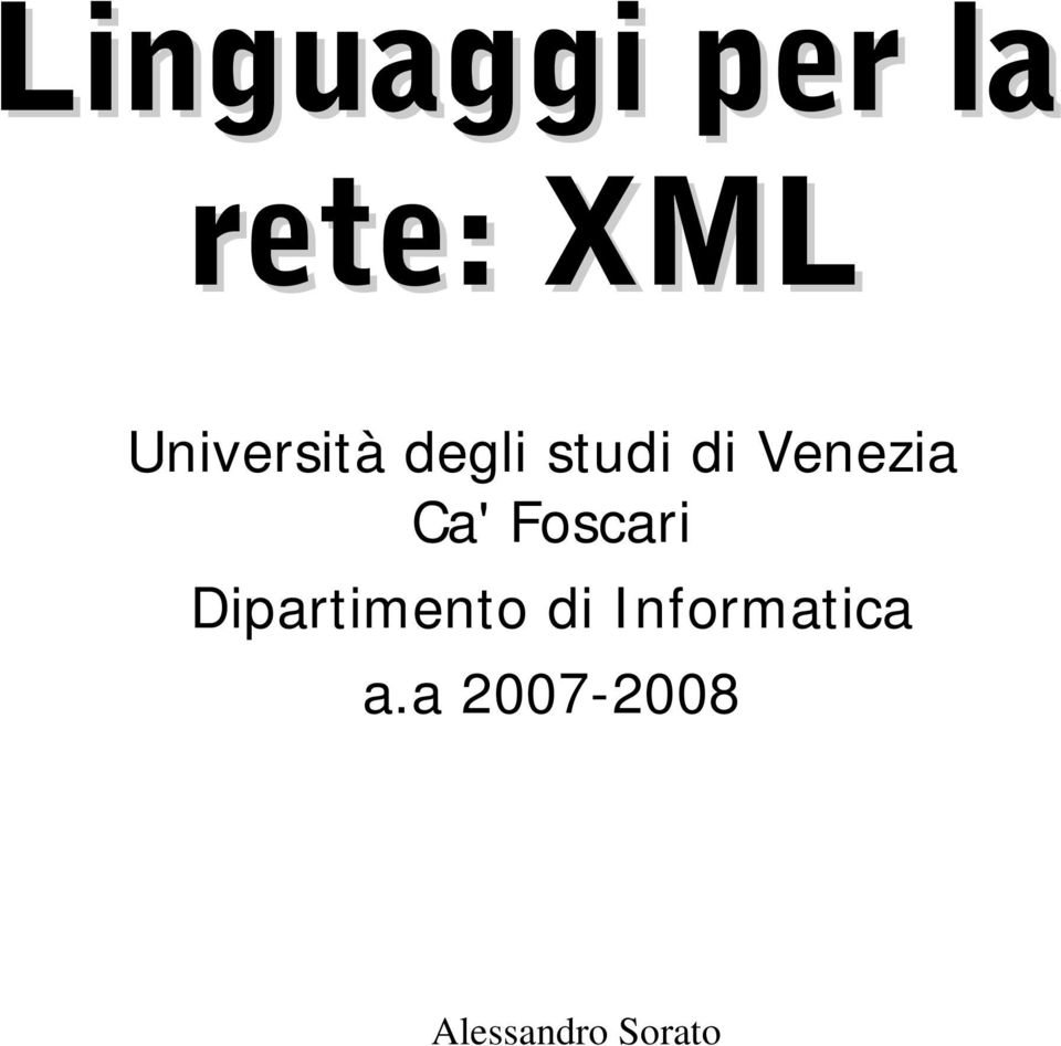 Venezia Ca' Foscari Dipartimento