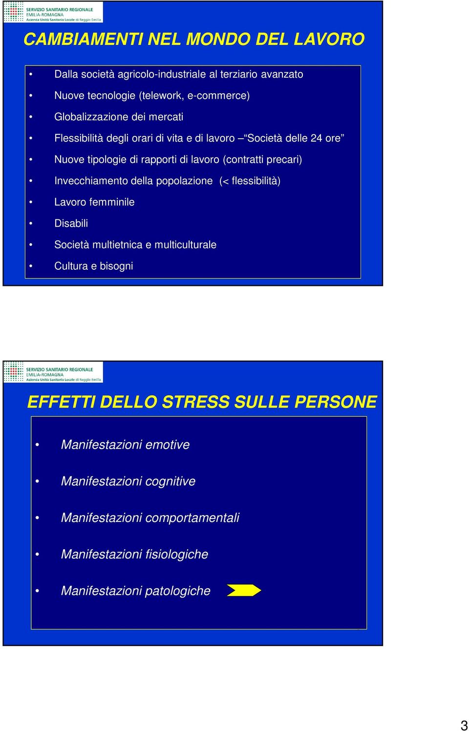 Invecchiamento della popolazione (< flessibilità) Lavoro femminile Disabili Società multietnica e multiculturale Cultura e bisogni 5 EFFETTI DELLO