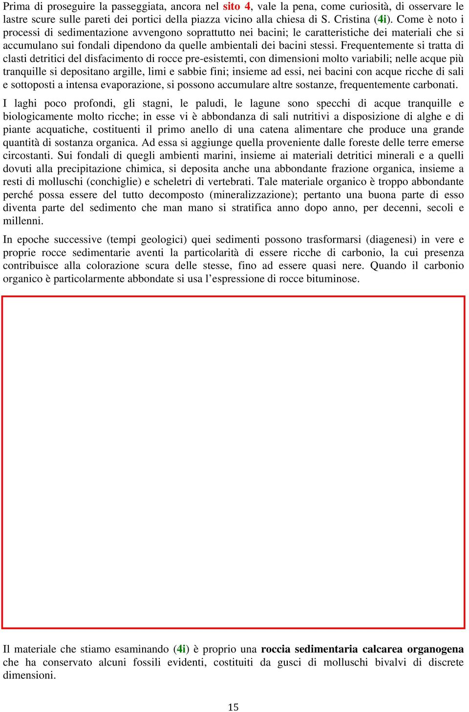 Frequentemente si tratta di clasti detritici del disfacimento di rocce pre-esistemti, con dimensioni molto variabili; nelle acque più tranquille si depositano argille, limi e sabbie fini; insieme ad