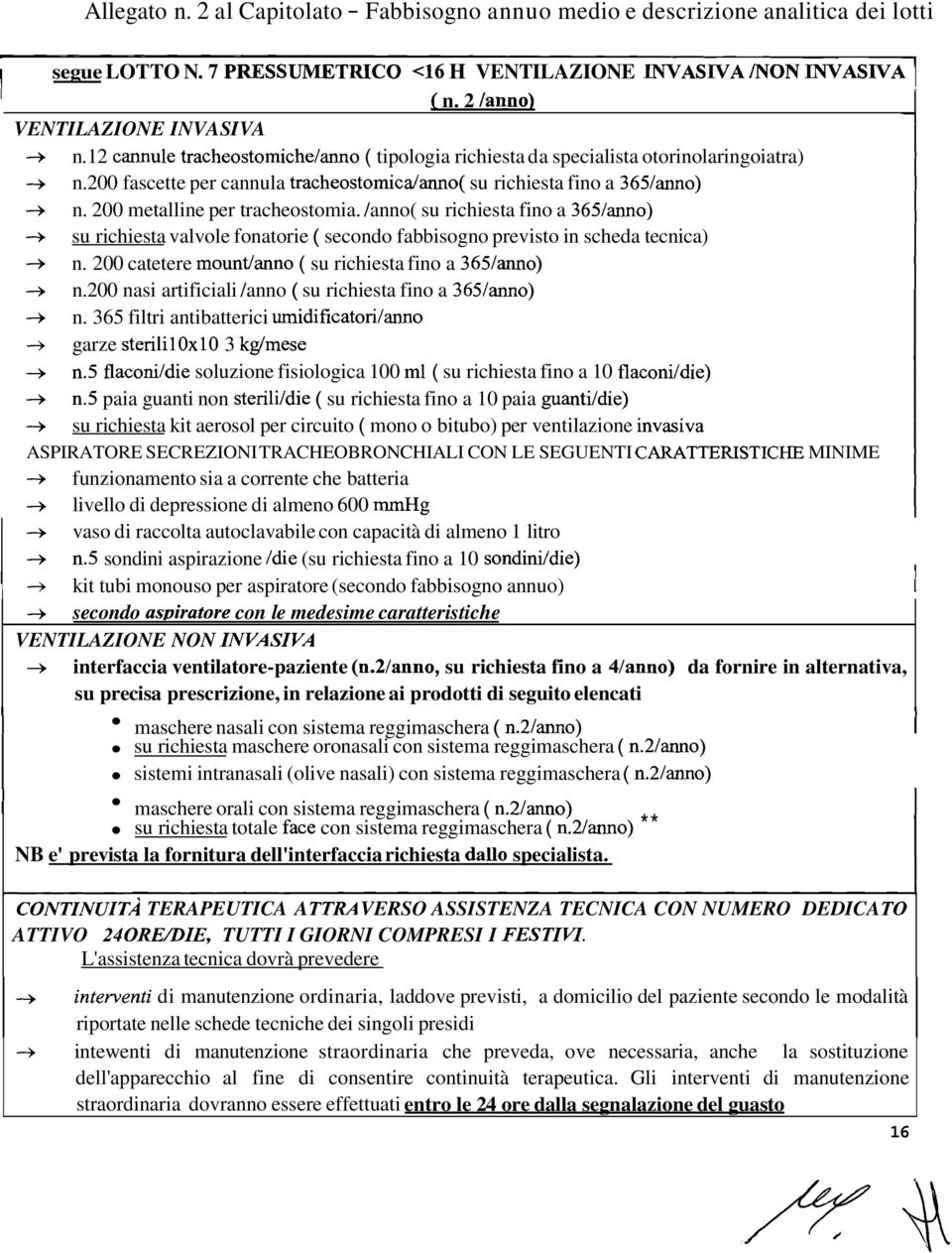 200 metalline per tracheostomia. /anno( su richiesta fino a 365lanno) + su richiesta valvole fonatorie ( secondo fabbisogno previsto in scheda tecnica) + n.