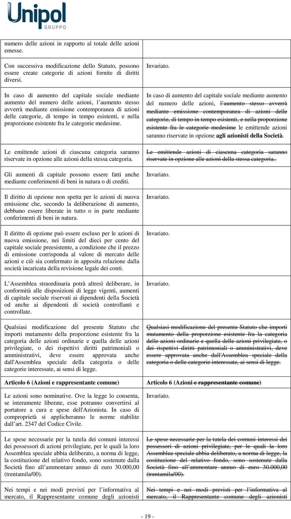 nella proporzione esistente fra le categorie medesime. Le emittende azioni di ciascuna categoria saranno riservate in opzione alle azioni della stessa categoria.