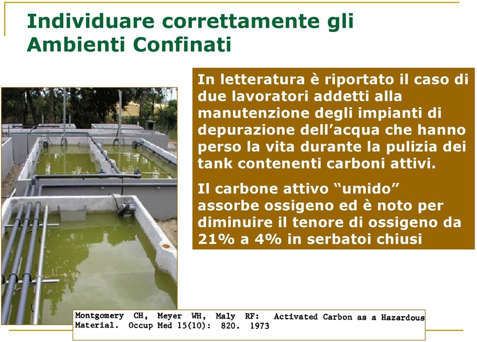 perso la vita durante la pulizia dei tank contenenti carboni attivi.