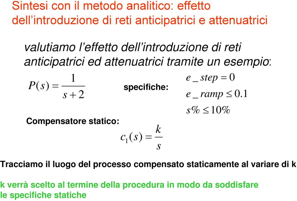 0 P( ) pecifiche: + e _ ramp 0.