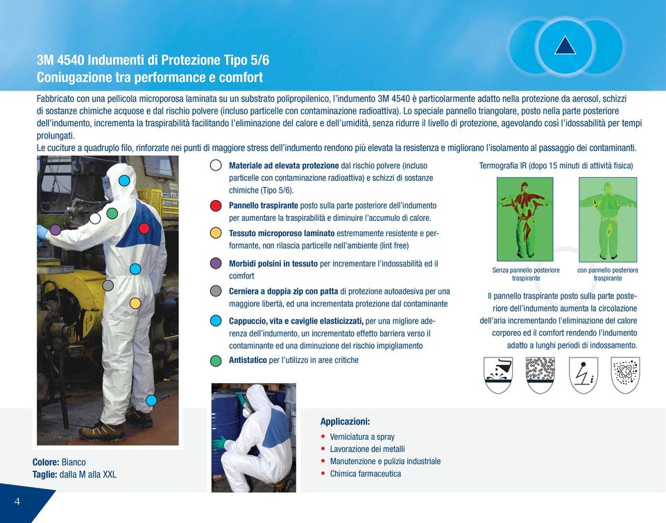Lo speciale pannello triangolare, posto nella parte posteriore dell indumento, incrementa la traspirabilità facilitando l eliminazione del calore e dell umidità, senza ridurre il livello di