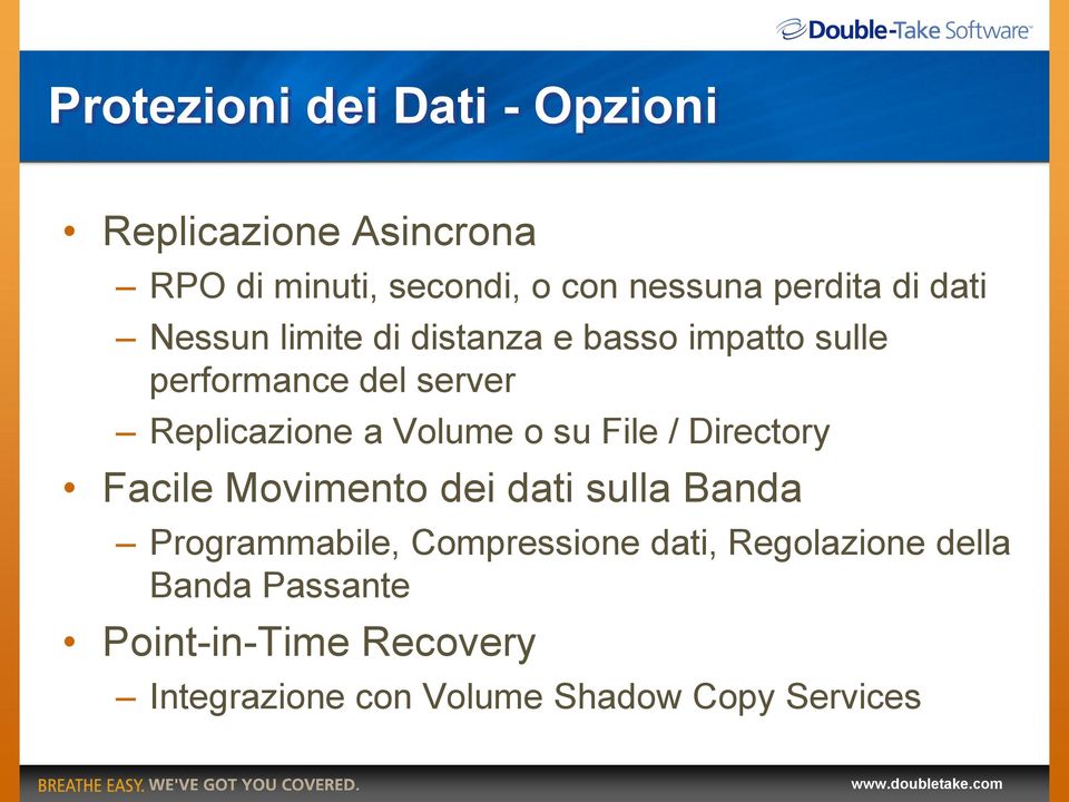 Volume o su File / Directory Facile Movimento dei dati sulla Banda Programmabile, Compressione