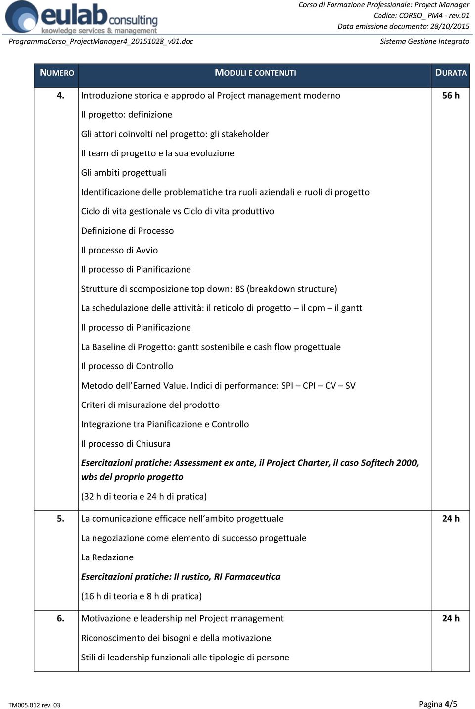 di Pianificazione Strutture di scomposizione top down: BS (breakdown structure) La schedulazione delle attività: il reticolo di progetto il cpm il gantt Il processo di Pianificazione La Baseline di