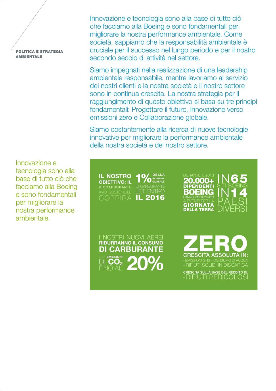 Siamo impegnati nella realizzazione di una leadership ambientale responsabile, mentre lavoriamo al servizio dei nostri clienti e la nostra società e il nostro settore sono in continua crescita.