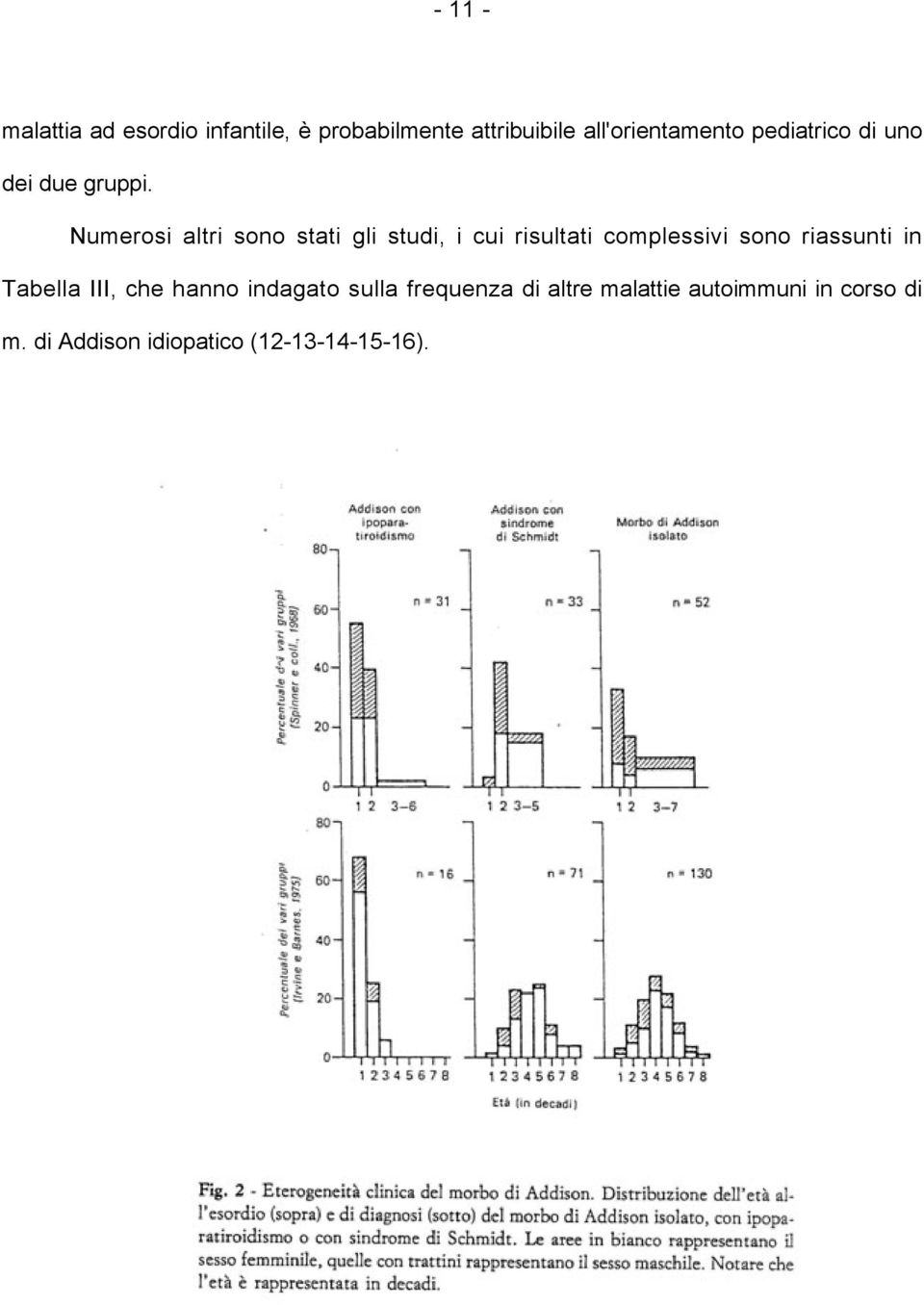 Numerosi altri sono stati gli studi, i cui risultati complessivi sono riassunti in