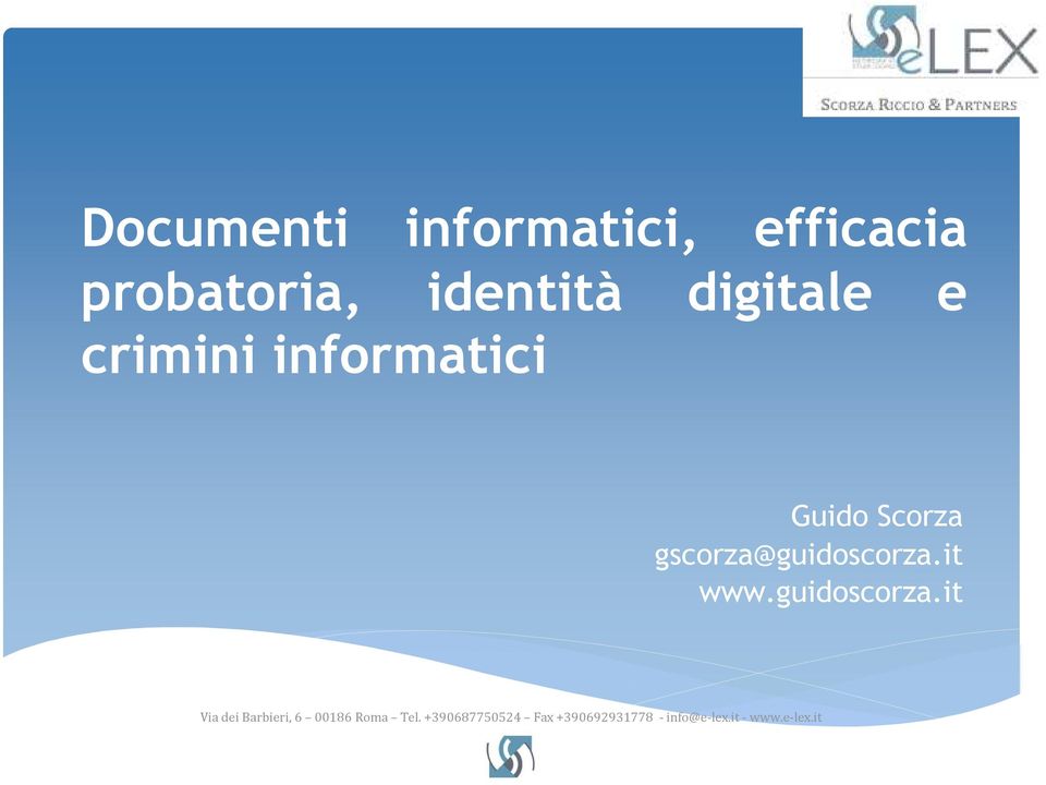 crimini informatici Guido Scorza