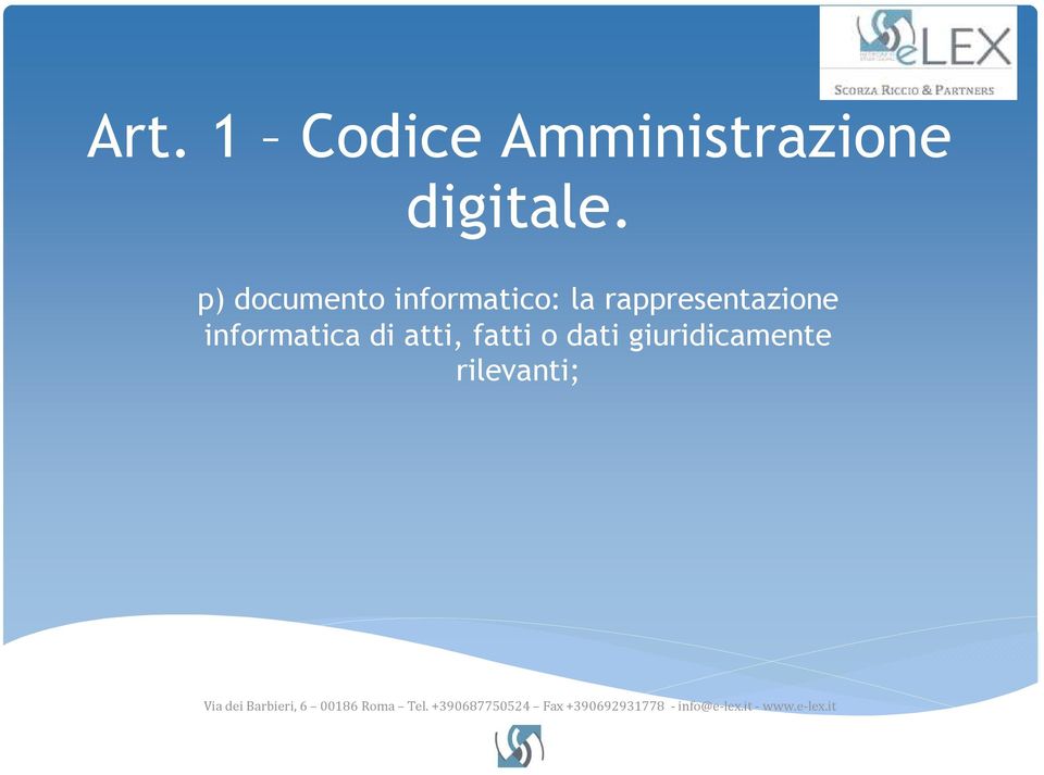 p) documento informatico: la