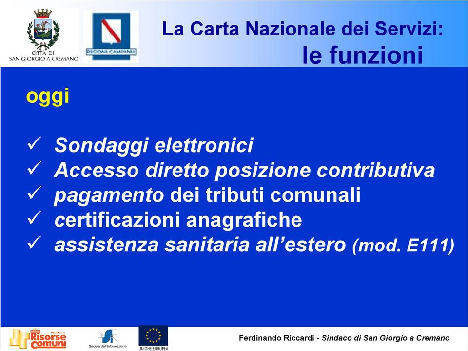 contributiva pagamento dei tributi comunali