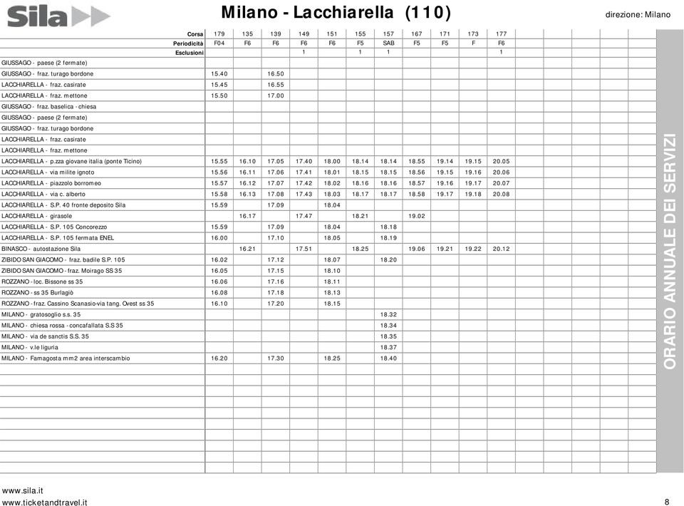 Bissone ss 35 ROZZANO - ss 35 Burlagiò ROZZANO - fraz. Cassino Scanasio-via tang. Ovest ss 35 MILANO - chiesa rossa - concafallata S.S 35 MILANO - vi