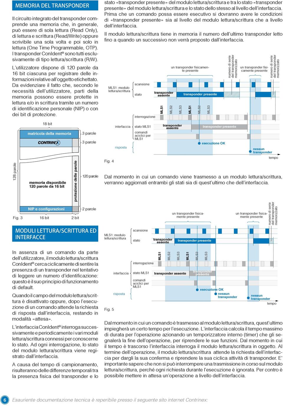 L utilizzatore dispone di 120 parole da 16 bit ciascuna per registrare delle informazioni relative all oggetto etichettato.