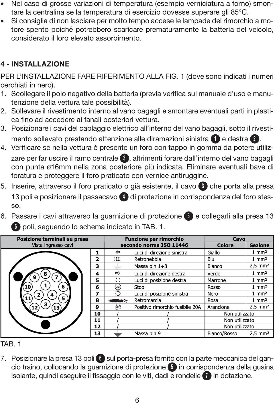 assorbimento. 4 - INSTALLAZIONE PER L INSTALLAZIONE FARE RIFERIMENTO ALLA FIG. 1 