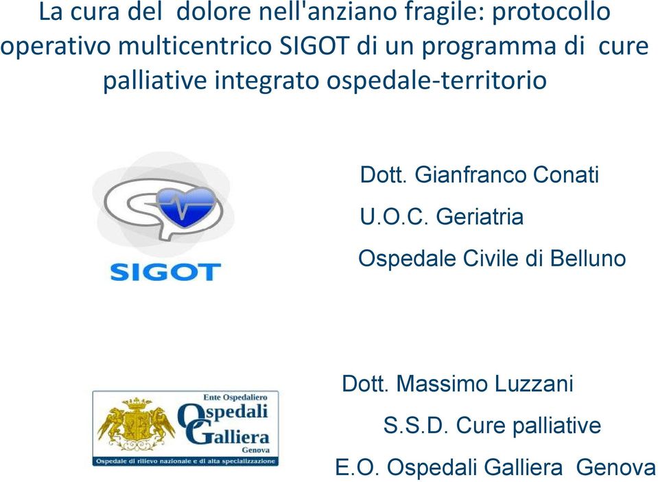 ospedale-territorio Dott. Gianfranco Co