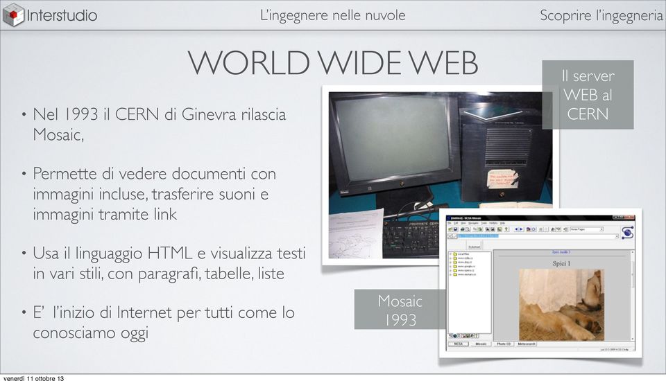 tramite link Usa il linguaggio HTML e visualizza testi in vari stili, con