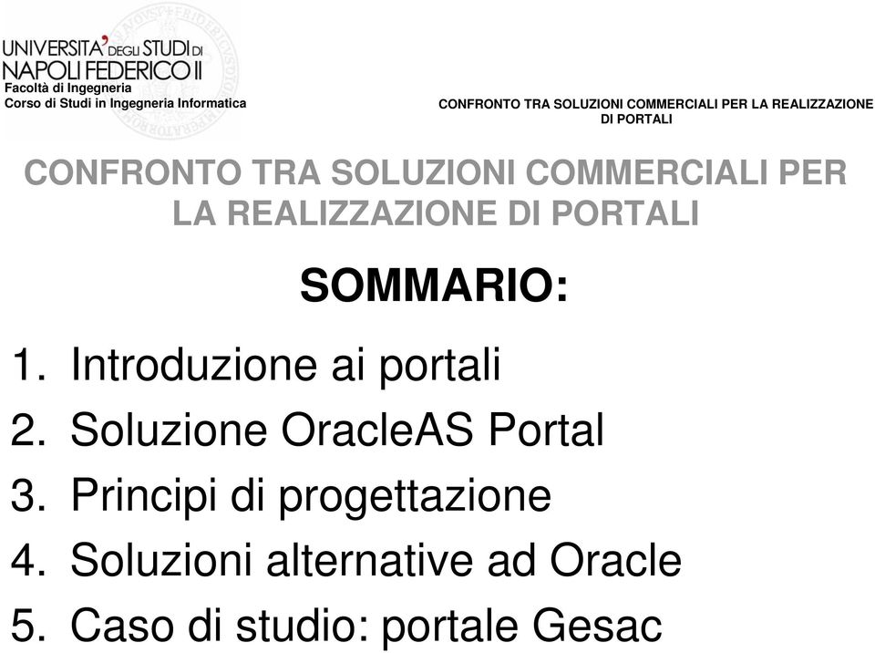 Soluzione OracleAS Portal 3.