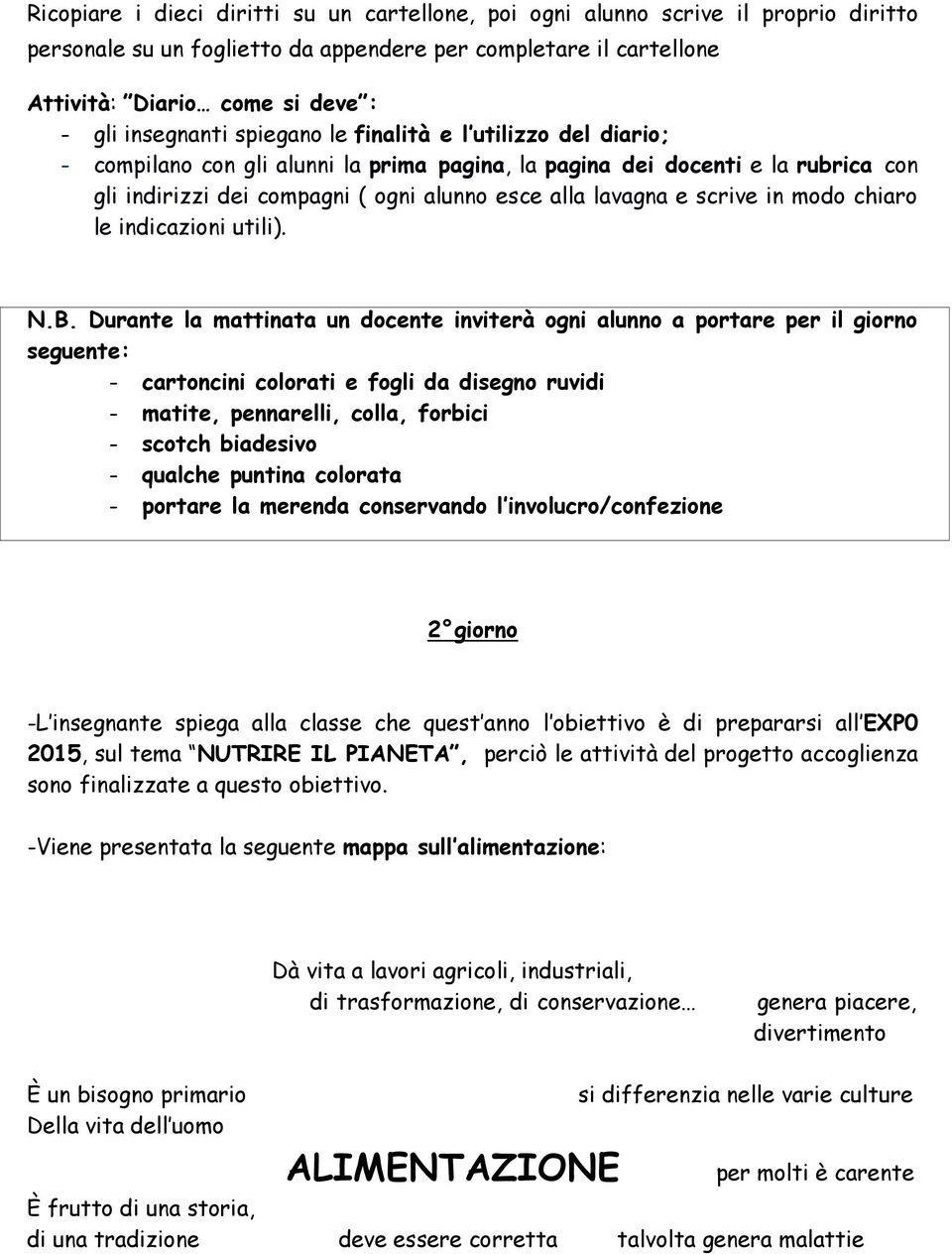 e scrive in modo chiaro le indicazioni utili). N.B.