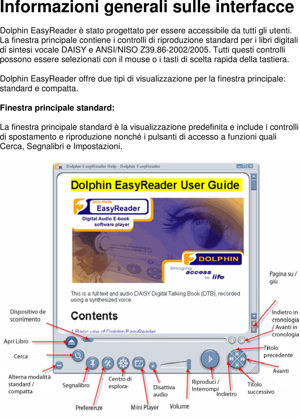 Tutti questi controlli possono essere selezionati con il mouse o i tasti di scelta rapida della tastiera.