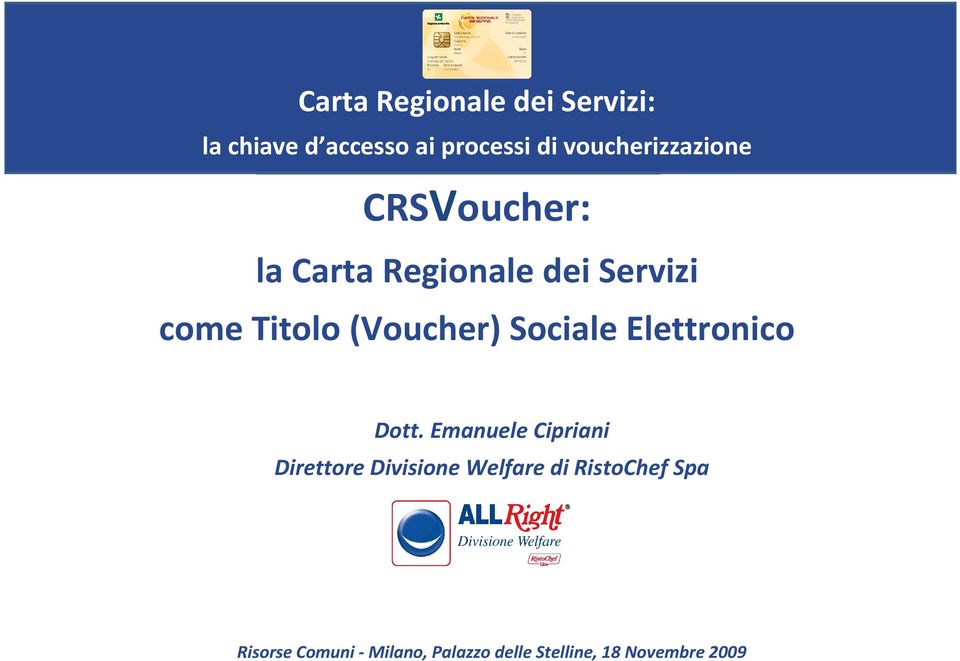 (Voucher) Sociale Elettronico Dott.