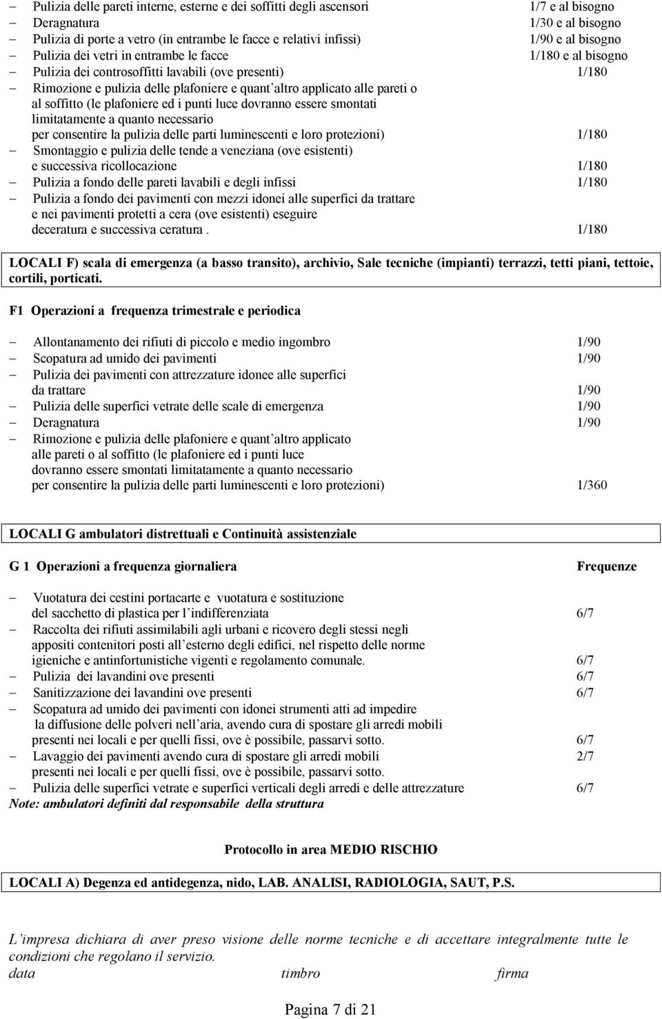 pareti o al soffitto (le plafoniere ed i punti luce dovranno essere smontati limitatamente a quanto necessario per consentire la pulizia delle parti luminescenti e loro protezioni) 1/180 - Smontaggio