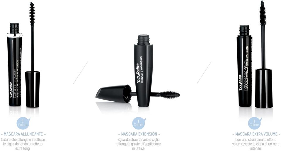 1 Colore - mascara extension - Sguardo straordinario e ciglia allungate grazie