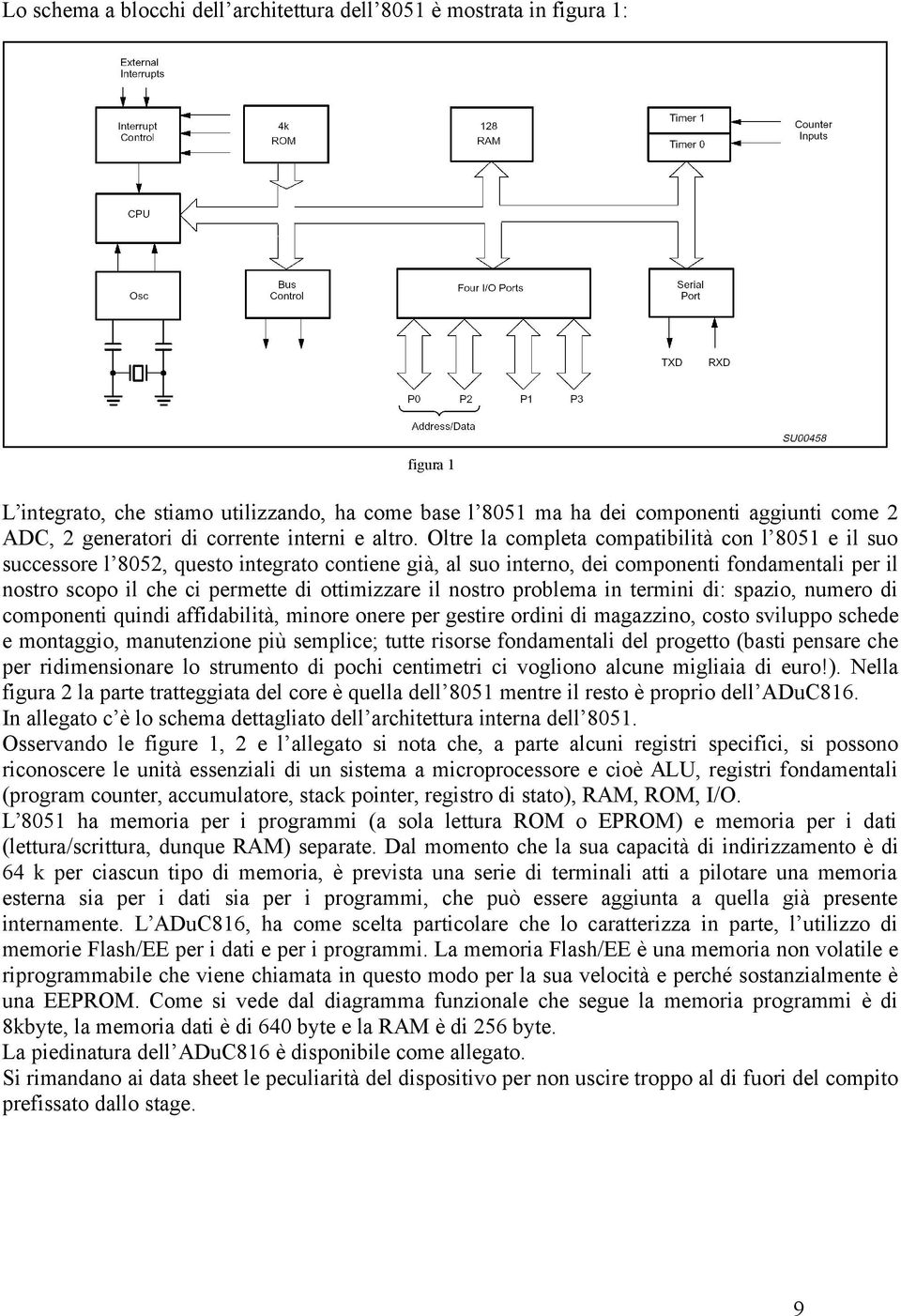 Oltre la completa compatibilità con l 8051 e il suo successore l 8052, questo integrato contiene già, al suo interno, dei componenti fondamentali per il nostro scopo il che ci permette di ottimizzare