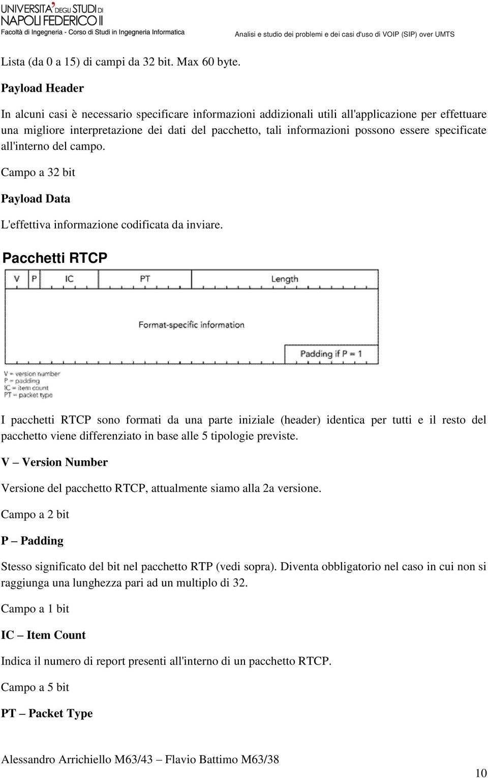 essere specificate all'interno del campo. Campo a 32 bit Payload Data L'effettiva informazione codificata da inviare.