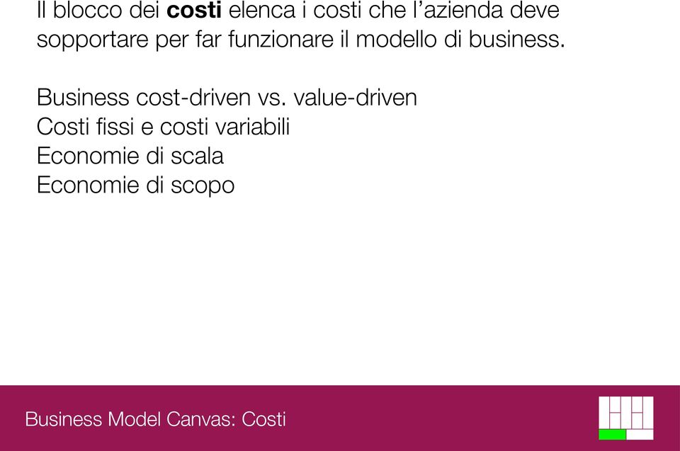 Business cost-driven vs.