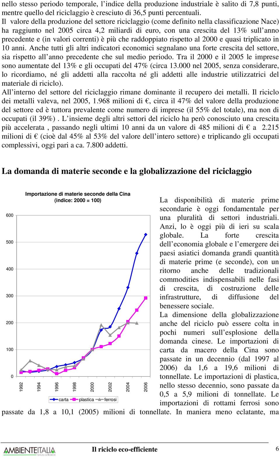 valori correnti) è più che raddoppiato rispetto al 2000 e quasi triplicato in 10 anni.