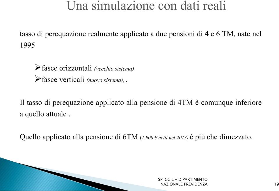 Il tasso di perequazione applicato alla pensione di 4TM è comunque inferiore a quello attuale.