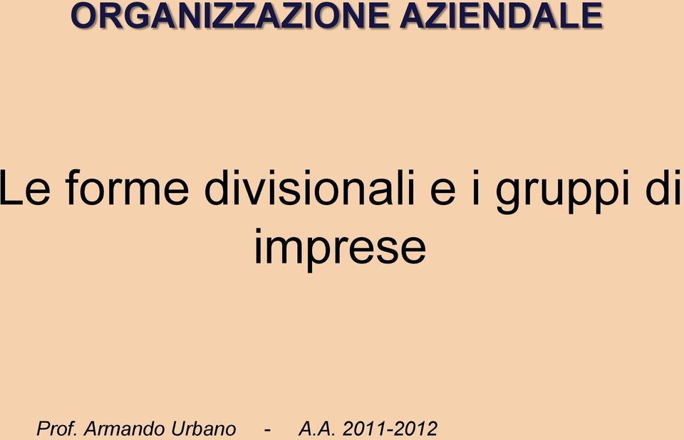 gruppi di imprese Prof.