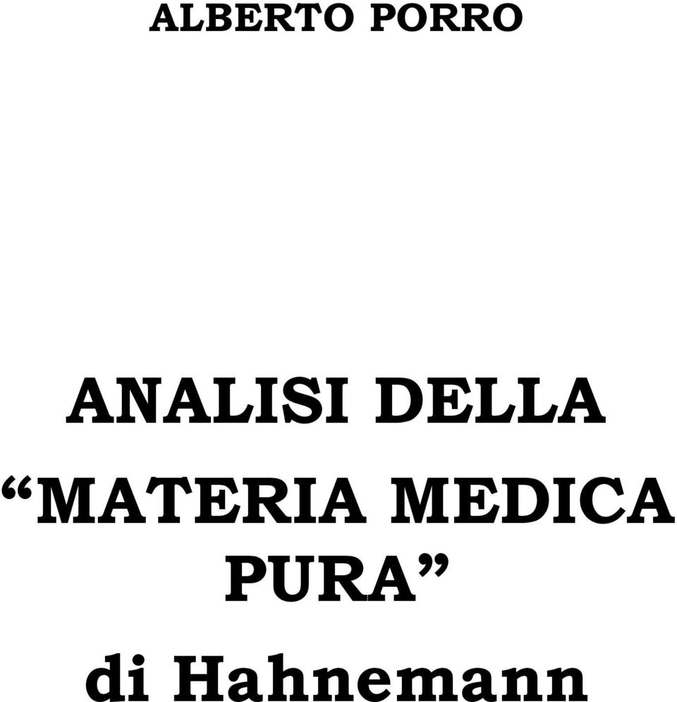 MATERIA MEDICA