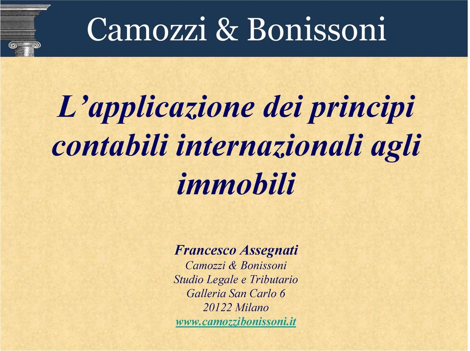 Assegnati Camozzi & Bonissoni Studio Legale e
