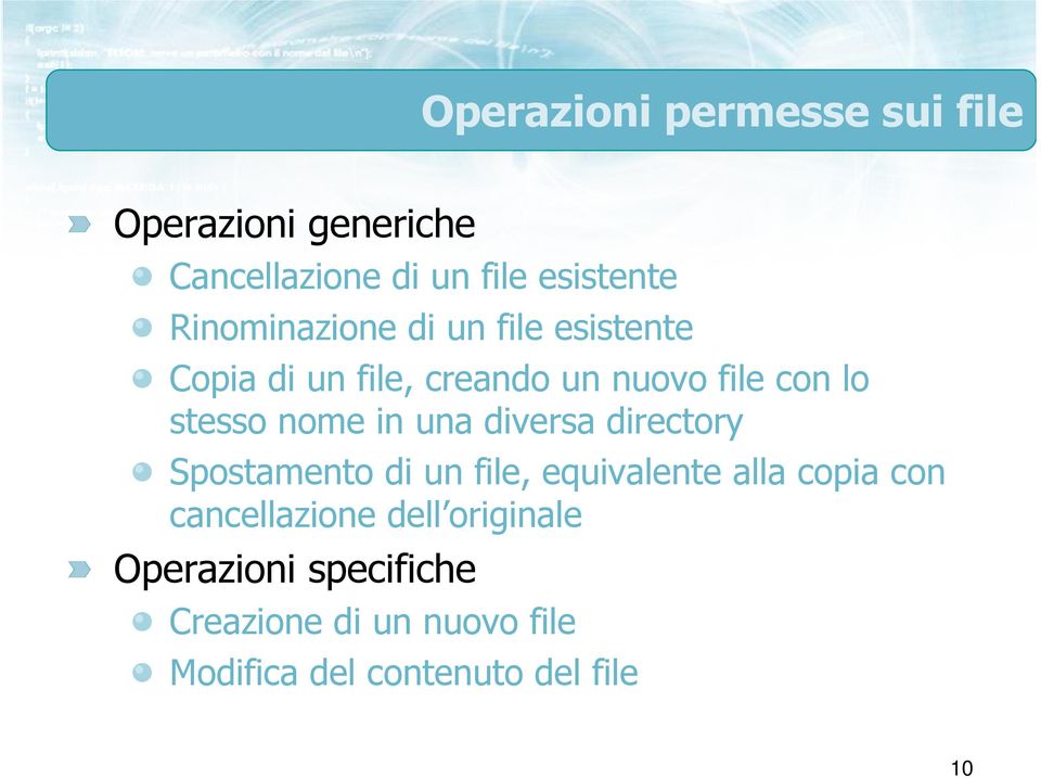 nome in una diversa directory Spostamento di un file, equivalente alla copia con